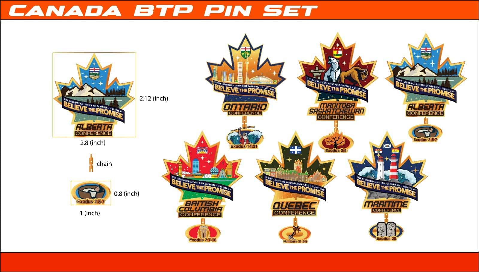Canada 6-pc Pin Set